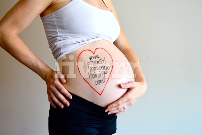 Write your message on my big, pregnant baby belly by Lamarmotacafe