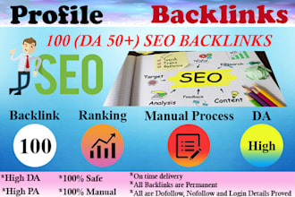 I will build 100 high da profile backlinks
