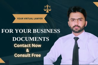 I will be your lawyer for legal paperwork and legal contracts
