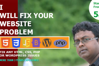 I will fix any html, css, javascript, php errors, website bugs or issues fast