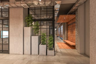 I will design an eyes catching commercial, office interior
