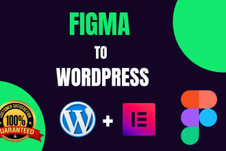 I will design a website figma to wordpress,psd to wordpress,figma to elementor