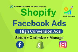 I will do shopify facebook ads as a fb marketing expert
