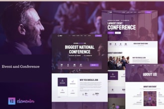 I will create event ticket website, event ticket landing page