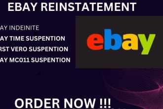 I will reinstatement ebay product reinstate ebay permanet ebay account creation