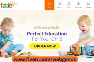 design kindergarten website daycare website preschool childcare school website