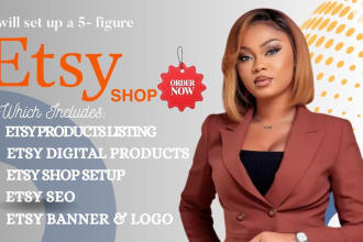 I will do etsy digital product setup etsy shop with etsy seo for etsy digital product