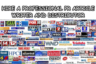 I will write and distribute press release to premium media sites