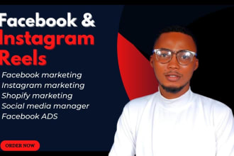I will instagram social media manager, facebook reels, shopify marketing,tiktok video ad