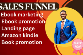 I will ebook marketing sales funnel amazon kindle publish and promotion