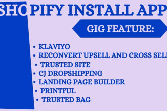 I will do best top rated shopify app anstallation support management optimization