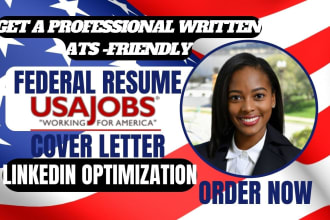 I will draft federal resume, veteran, ksa, director, executive, government, USA jobs