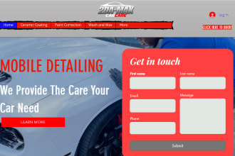 design car detailing website auto detailing car wash car rental auto repair lead