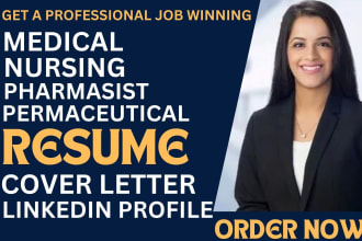 I will write a professional nursing resume, healthcare, medical resume and cover letter
