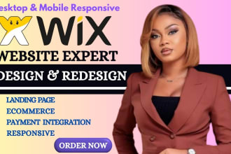 I will wix redesign wix website redesign wix website design wix website redesign