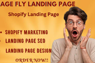 I will do shopify one product and landing page with your fly page
