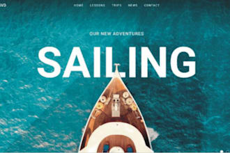 yacht website design, yacht landing page design, yacht lead capture page design