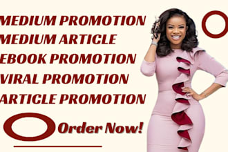 I will do viral medium article promotion ebook promotion