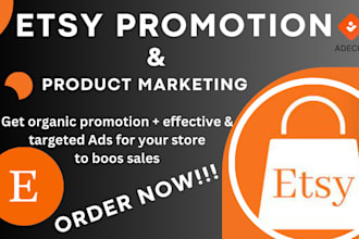 I will do etsy promotion for etsy store and etsy product marketing to active USA buyers