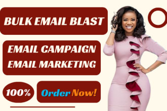 I will send email blast, bulk email blast, email campaign