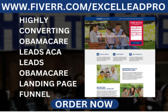 generate hot exclusive obamacare leads aca leads obamacare landing page funnel