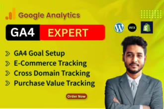 I will fix ga4 ecommerce tracking, setup google analytics 4,ads conversion tracking GTM