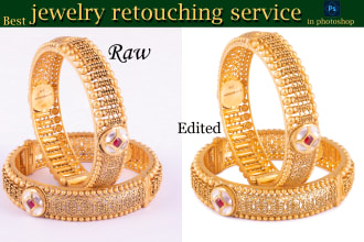 I will edit imagery enhanced gold jewelry retouching service object change by photoshop