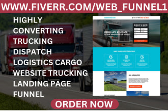 design trucking dispatch logistics website cargo website trucking landing page