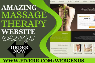design massage therapy healthcare fitness botox spa saloon chiropractor website
