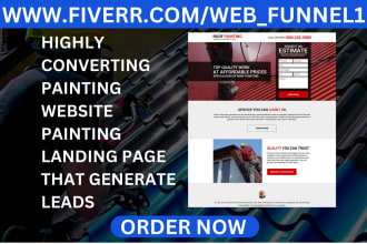design responsive painting website painting landing page that generate leads