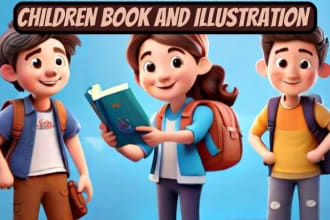 I will do children illustration, children book illustration write children story book