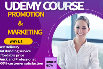 I will do effective udemy course promotion to active ideal student