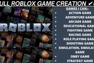 I will develop a complete custom roblox game