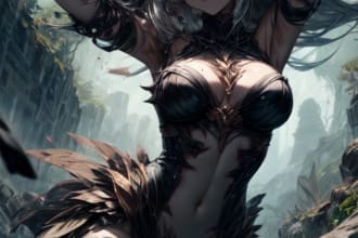 I will create and enhance anime art using ai and a enhancer image