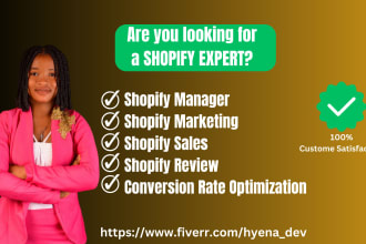 I will do complete shopify marketing, shopify sales, shopify manager