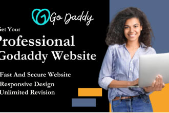 I will create a professional godaddy website design, godaddy ecommerce, godaddy builder