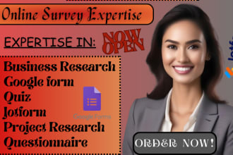 I will solve online survey google form typeform survey form