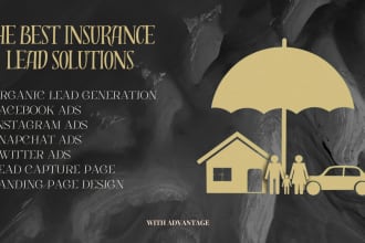 I will do insurance lead generation, insurance facebook ads, insurance landing page