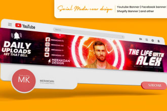 I will design stunning youtube header twitch banner