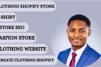 I will design clothing shopify store, fashion shopify dropshipping store clothing store