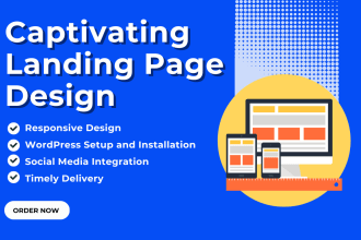 I will design a captivating landing page