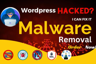 I will do malware removal,wordpress security,clean malware from wordpress malware site
