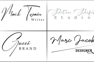 I will do calligraphy, script, typography, handwritten signature logo