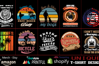 I will do retro vintage graphic t shirt design, western t shirt, typography t shirt