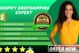 I will setup a shopify dropshipping store and shopify website design