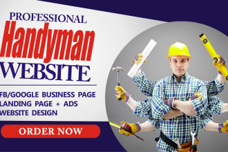 handyman website, plumbing website, roofing website, construction cleaning