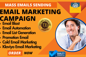 I will send bulk emails bulk email campaign bulk sms bulk cold email marketing