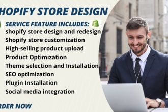 I will design high profitable shopify dropshipping store ecommerce store website design