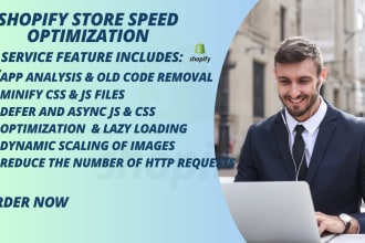 I will do shopify store speed optimization to boost sales conversion