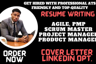 I will craft scrum master resume, scrum master, pmp, agile resume, project management